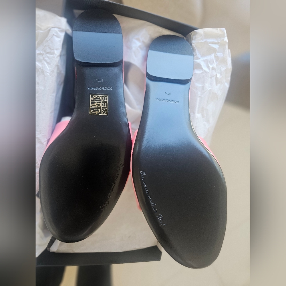 Dolce & Gabbana Pink and Gold Women's Slides - Picture 2 of 8